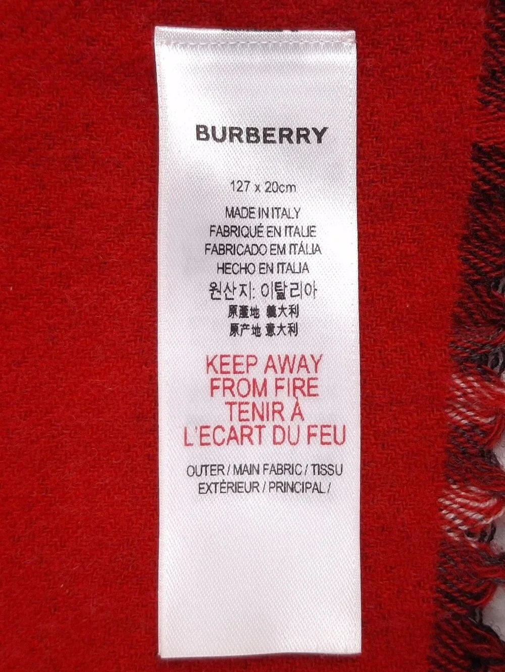 Burberry boys check plaid wool scarf large logo spellout preppy luxury old money